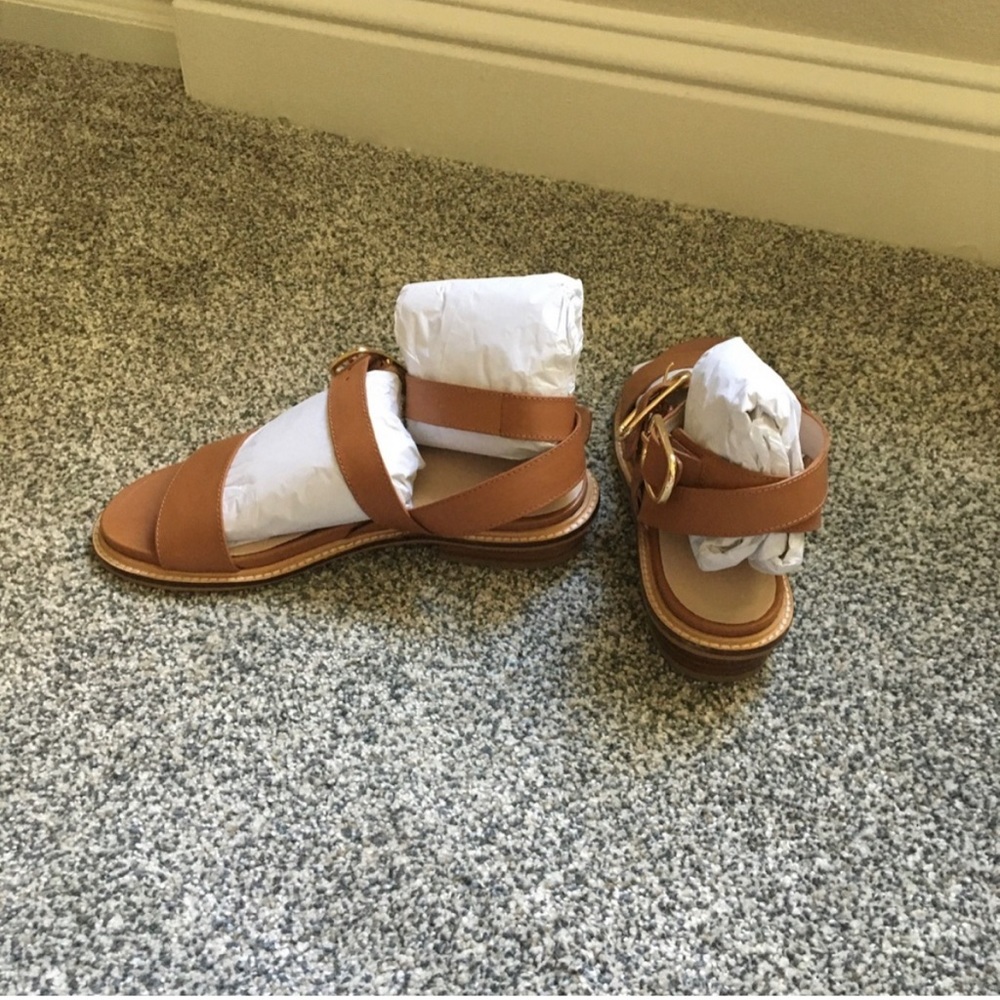 Brown Leather Anthropologie Casual Gladiator Sandal Size 37